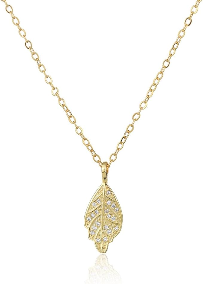 Collier feuille de basilic doré 🌙✨ 2025