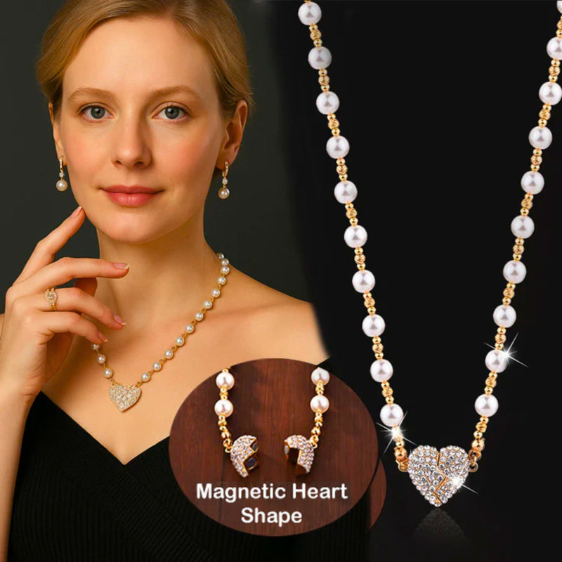 💖 collier magnétique cœur de perle 2025 💘
