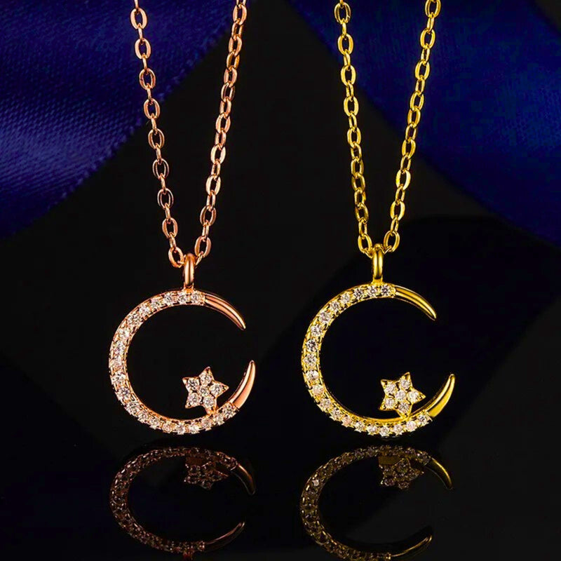 ✨Collier étoile-lune doré 2025🌙