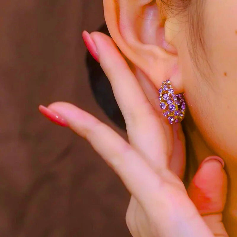 💜 d’oreilles rondes vintage violettes 🎀