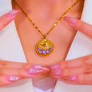 🎀قلادة سحر القمر البنفسجي💜