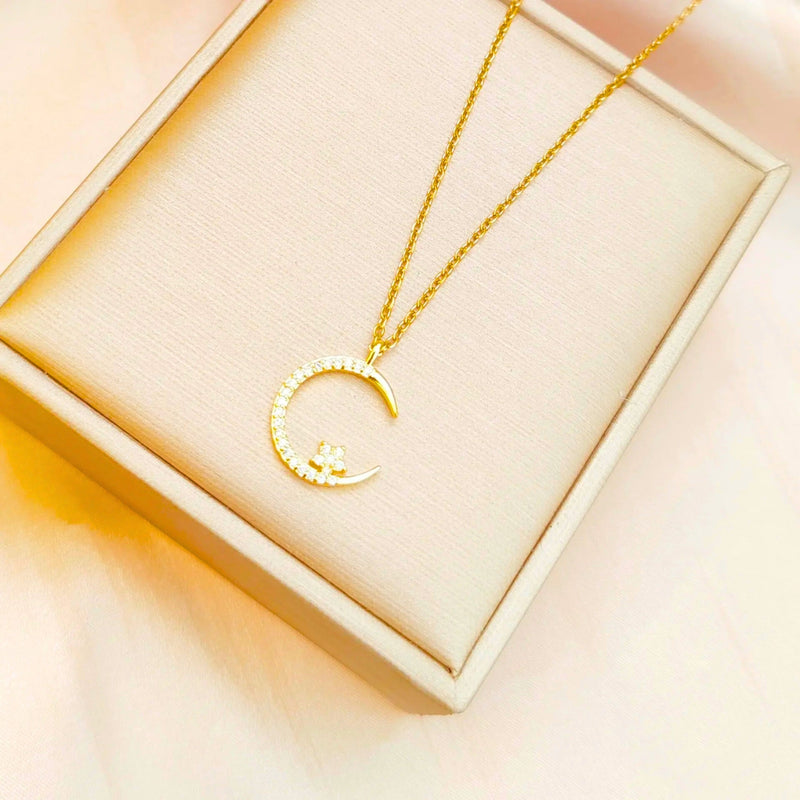 ✨Collier étoile-lune doré 2025🌙