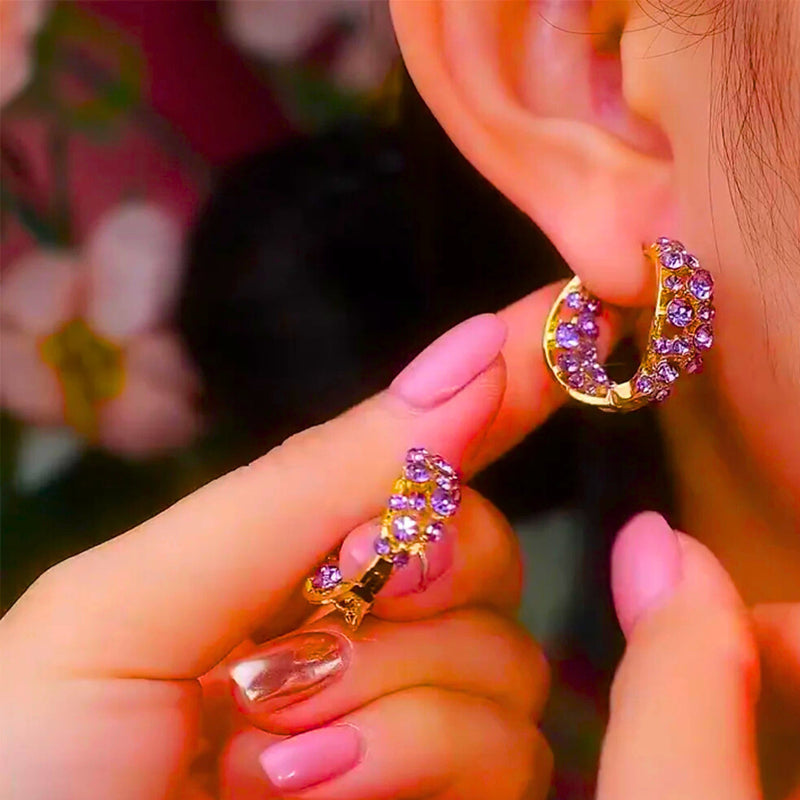 💜 d’oreilles rondes vintage violettes 🎀