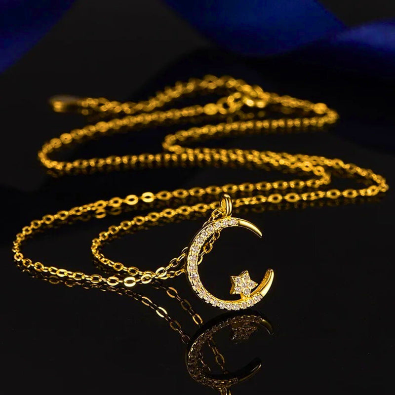 ✨Collier étoile-lune doré 2025🌙