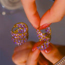 💜 d’oreilles rondes vintage violettes 🎀