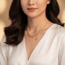 🌿عقد اللمسة الوردية الفاخرة 💗