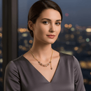 🌿عقد اللمسة الوردية الفاخرة 💗