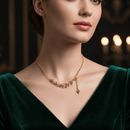 🌿عقد اللمسة الوردية الفاخرة 💗