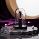 🎀أقراط دائرية أرجوانية عتيقة💜