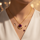 💎 2026 عقد الوردة الذهبية الفاخرة🌹