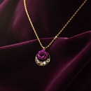 💎 2026 عقد الوردة الذهبية الفاخرة🌹