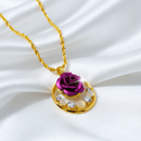 💎 2026 عقد الوردة الذهبية الفاخرة🌹