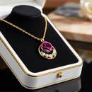 💎 2026 عقد الوردة الذهبية الفاخرة🌹