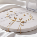 أقراط كريستالية بتصميم أنثوي ساحر 💎2026💥